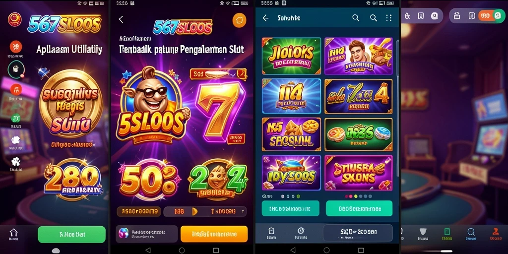 Tampilan menarik dari gameplay 567SLOTS dengan berbagai tema slot.