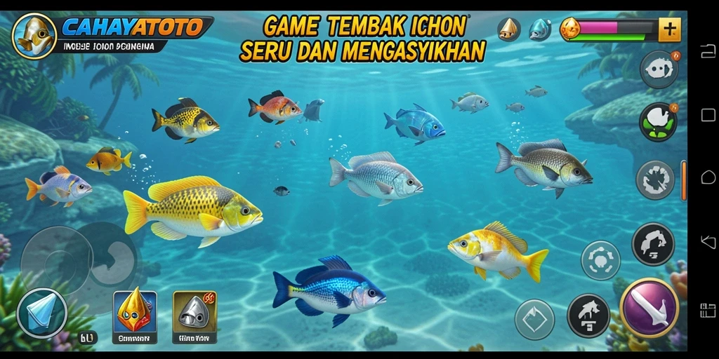 Gameplay seru menembak ikan di CAHAYATOTO.