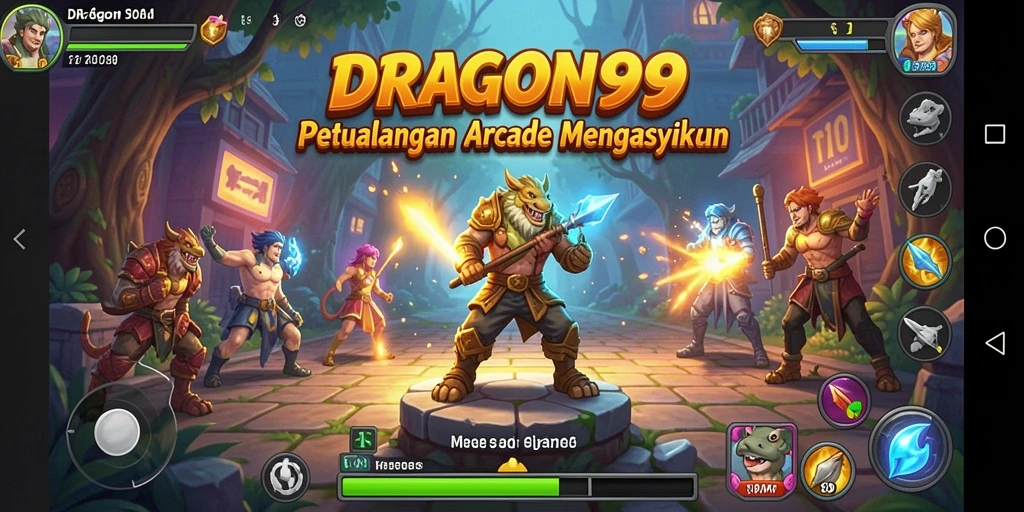 Tangkapan layar DRAGON99 menunjukkan aksi seru gameplay Arcade.