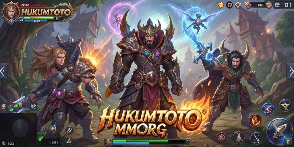 Tangkapan layar gameplay HUKUMTOTO yang menunjukkan aksi pertempuran seru.