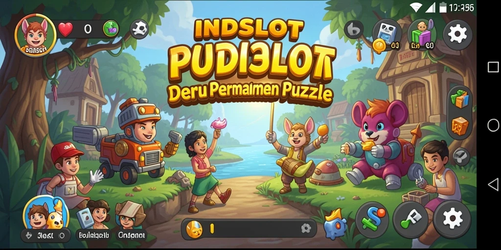 Tampilan gameplay Puzzle INDSLOT yang menawan dan menantang.