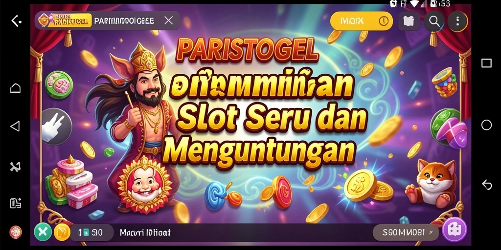 Tampilan gameplay slot PARISTOGEL yang mengasyikkan dan penuh warna.