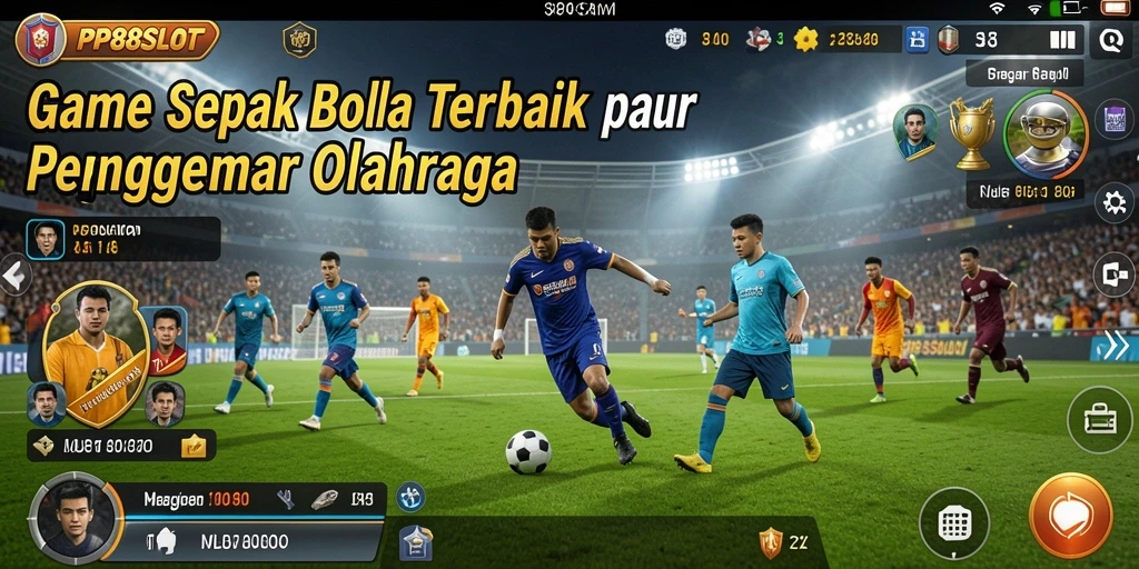 Tampilan gameplay PP88SLOT yang menegangkan dan seru dalam aksi sepak bola.