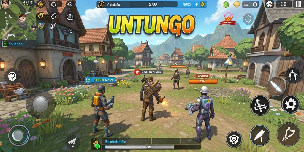 Tampilan gameplay UNTUNGGO yang menarik dan interaktif.