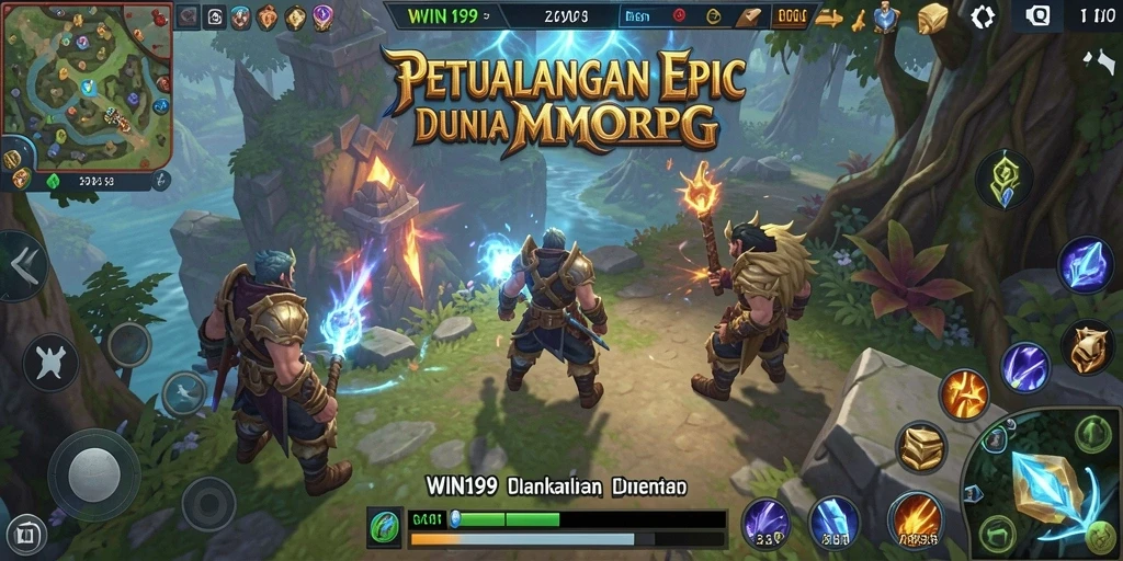 Tangkapan layar WIN199 menunjukkan aksi gameplay MMORPG yang mendebarkan.